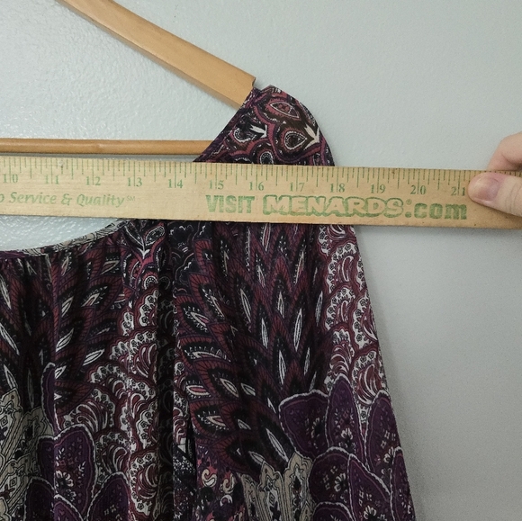 Fashion Bug Top Womens 2X Vtg Sheer Floral Sequin Pink Purple Dolman Whimsygoth - Picture 8 of 9